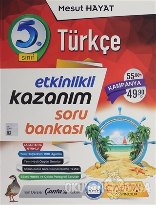 5.Sınıf Türkçe Kazanım Soru Bankası 2020 - Kolektif - Çanta Yayınları