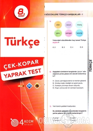 8. Sınıf Türkçe Çek-Kopar Yaprak Test Kolektif