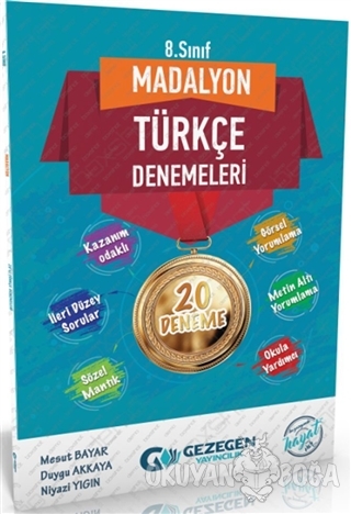 8. Sınıf Türkçe Madalyon Denemeleri - Mesut Bayar - Gezegen Yayıncılık