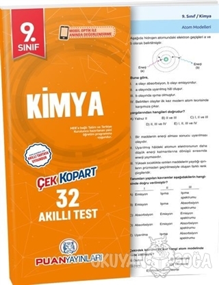 9. Sınıf Kimya Çek Kopart Akıllı Test - Kolektif - Puan Akademi