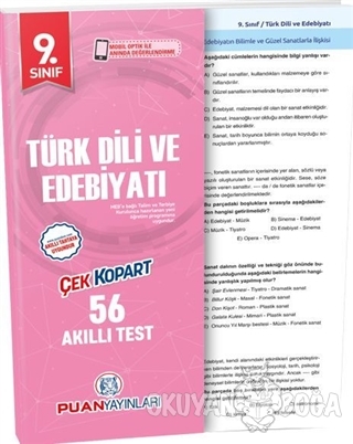 9. Sınıf Türk Dili ve Edebiyatı Çek Kopart Akıllı Test - Kolektif - Pu