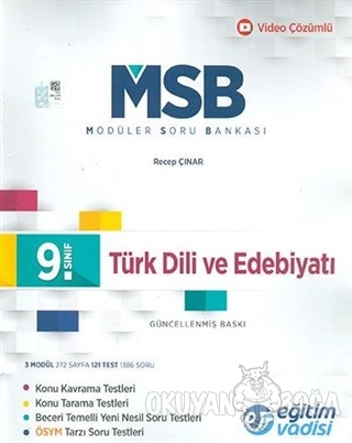 9. Sınıf Türk Dili ve Edebiyatı MSB Modüler Soru Bankası - Recep Çınar