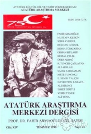 Atatürk Araştırma Merkezi Dergisi Cilt: 14 Temmuz 1998 Sayı: 41 - Kole