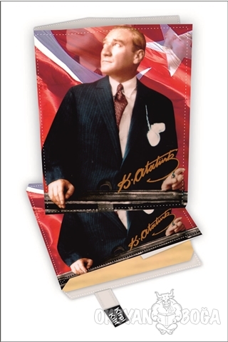 Atatürk Türk Bayrağı Kitap Kılıfı Kod - S-2919009