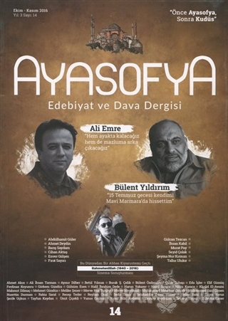 Ayasofya Dergisi Sayı: 14 Ekim-Kasım 2016 - Kolektif - Ayasofya Dergis