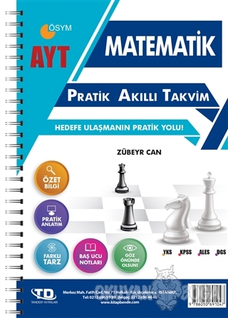 AYT Matematik Pratik Akıllı Takvim - Zübeyr Can - Tandem Yayınları