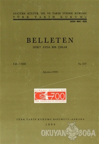 Belleten Sayı: 237 Cilt: 63