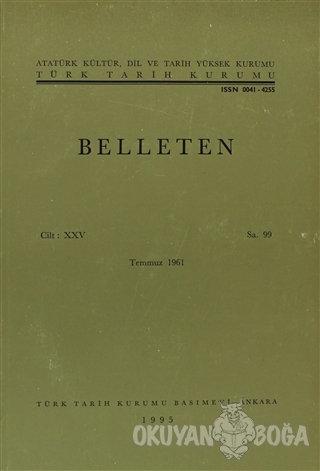 Belleten Sayı: 99 Cilt: 25