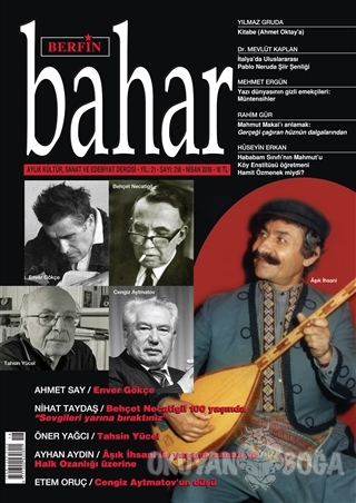 Berfin Bahar Aylık Kültür Sanat ve Edebiyat Dergisi Sayı : 218 Nisan 2