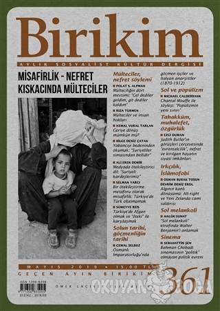 Birikim Aylık Sosyalist Kültür Dergisi Sayı: 361 Mayıs 2019 - Kolektif