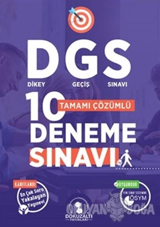 DGS Tamamı Çözümlü 10 Deneme Sınavı - Kolektif - Dokuzaltı Yayınları