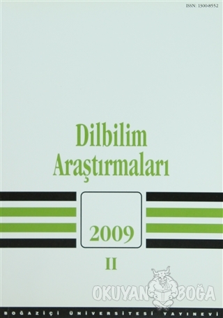 Dilbilim Araştırmaları 2009 / 2 - Kolektif - Boğaziçi Üniversitesi Yay