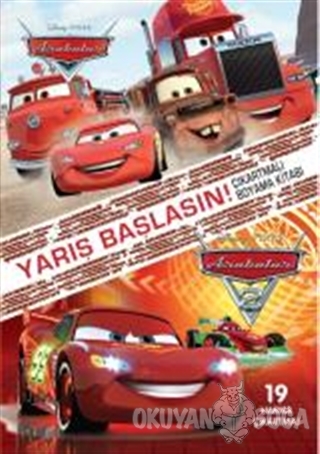 Disney Arabalar Yarış Başlasın Çıkartmalı Boyama Kitabı