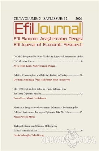 Efil Ekonomi Araştırmaları Dergisi: Cilt: 3 Sayı: 12 2020 - Kolektif -