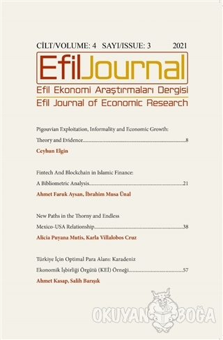Efil Ekonomi Araştırmaları Dergisi; Cilt: 4 Sayı: 3 - Kolektif - Efil 