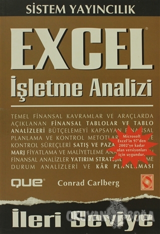 Excel İşletme Analizi İleri Seviye - Conrad Carlberg - Sistem Yayıncıl