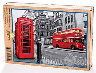 Fleet Caddesi Londra Ahşap Puzzle 204 Parça (UK01-CC) - - King Of Puzz