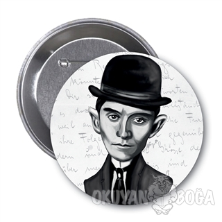 Franz Kafka (Karikatür) - Rozet - - Aylak Adam - Hobi