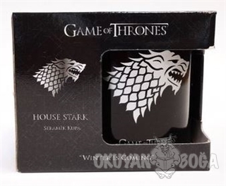 Game Of Thrones Siyah Kupa - Silver Stark - - Epsilon Lisanslı Ürünler