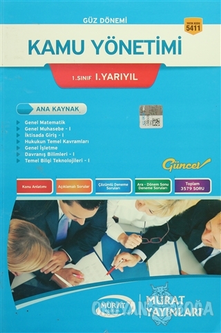 Güz Dönemi Kamu Yönetimi 1. Sınıf 1. Yarıyıl - Kolektif - Murat Yayınl