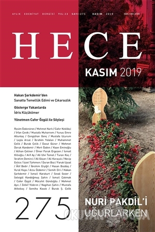 Hece Aylık Edebiyat Dergisi Sayı: 275 Kasım 2019 - Kolektif - Hece Der