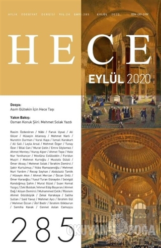 Hece Aylık Edebiyat Dergisi Sayı: 285 Eylül 2020 - Kolektif - Hece Der