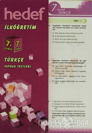 İlköğretim 7. Sınıf Türkçe Yaprak Testleri - Kolektif - Hedef Yayıncıl