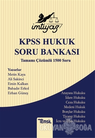 İmtiyaz KPSS Hukuk Soru Bankası Tamamı Çözümlü 1500 Soru - Ali Sakinci
