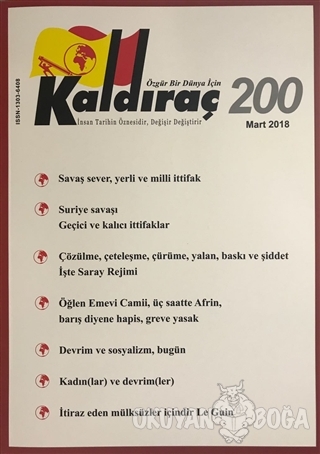 Kaldıraç Dergisi Sayı: 200 Mart 2018