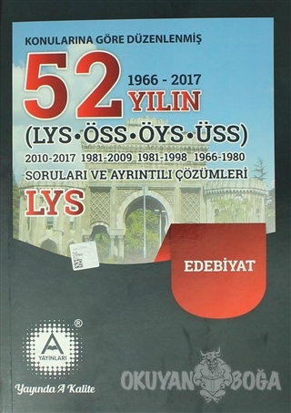 Konularına Göre Düzenlenmiş 52 Yılın LYS-ÖSS-ÖYS-ÜSS Edebiyat Soruları