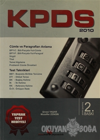 KPDS 2010 - Şinasi Yaşar - Okutman Yayıncılık