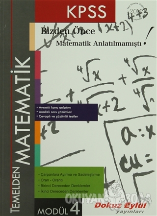 KPSS Temelden Matematik Modül 4 - Kolektif - Dokuz Eylül Yayınları
