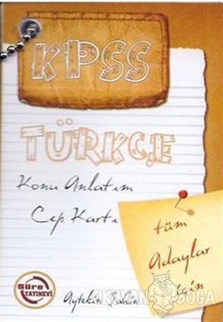 KPSS Türkçe Konu Anlatım Cep Kartı - Aytekin Şahin - Süre Yayınevi