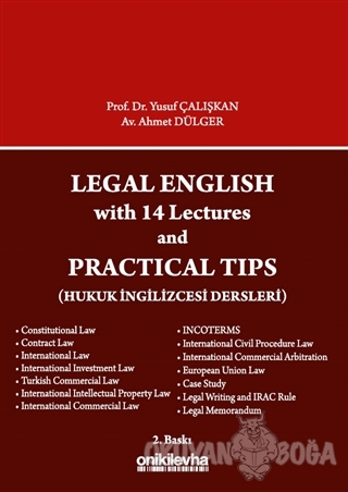 Legal English with 14 Lectures and Practical Tips - Yusuf Çalışkan - O