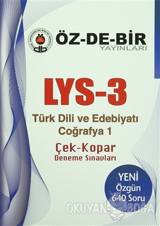 LYS-3 Türk Dili ve Edebiyatı Coğrafya 1 Çek Kopar Deneme Sınavları - K