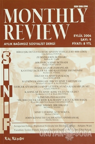 Monthly Review Bağımsız Sosyalist Dergi Sayı: 9 / Eylül 2006 - Kolekti