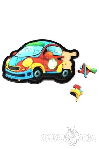 Otomobil Ahşap Puzzle 18 Parça