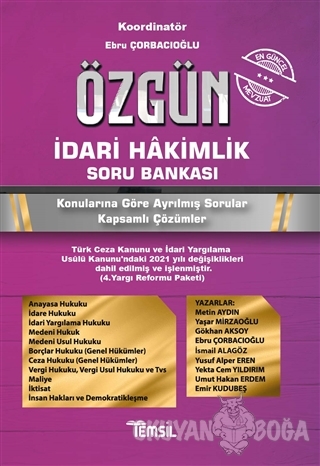 Özgün İdari Hakimlik Soru Bankası 2020 - Ebru Çorbacıoğlu - Temsil Kit