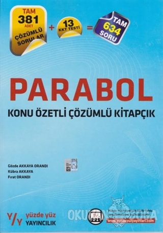 Parabol - Konu Özetli Çözümlü Kitapçık - Fırat Orandı - Yüzdeyüz Yayın