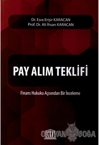 Pay Alım Teklifi - Ali İhsan Karacan - Legal Yayıncılık