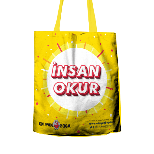 Okuyanboga.com Bez Çanta (İnsan Okur) Sarı - - OKB-Aksesuar