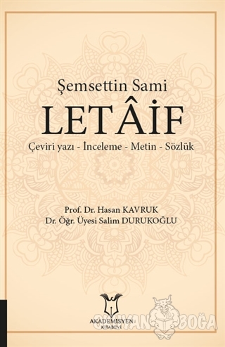 Şemsettin Sami Letaif - Hasan Kavruk - Akademisyen Kitabevi