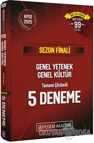 Sezon Finali GYGK Tamamı Çözümlü 5 Deneme - Kolektif - Pegem Akademi Y