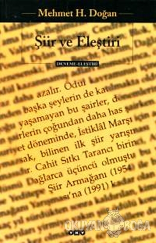 Şiir ve Eleştiri - Mehmet H. Doğan - Yapı Kredi Yayınları
