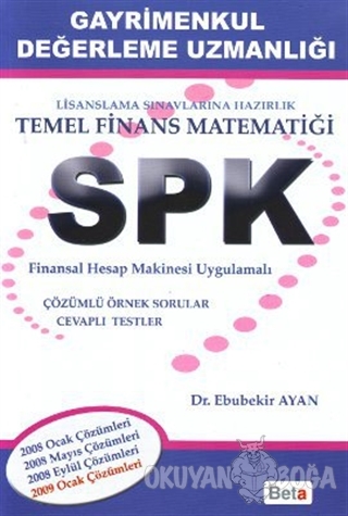 SPK Gayrimenkul Değerleme Uzmanlığı - Temel Finans Matematiği - Ebubek