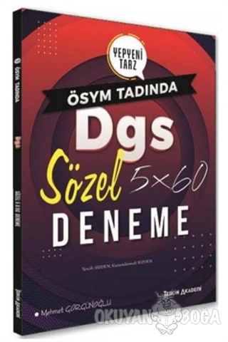 Tercih Akademi Yayınları DGS Sözel 5X60 Deneme - Mehmet Görgünoğlu - T