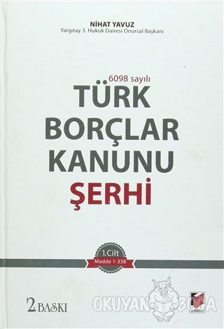 Türk Borçlar Kanunu Şerhi (2 Cilt Takım) (Ciltli) - Nihat Yavuz - Adal