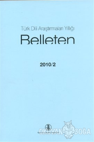 Türk Dili Araştırmaları Yıllığı - Belleten 2010 / 2 - Kolektif - Türk 