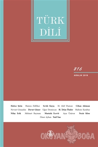 Türk Dili Dil ve Edebiyat Dergisi Sayı: 816 Aralık 2019