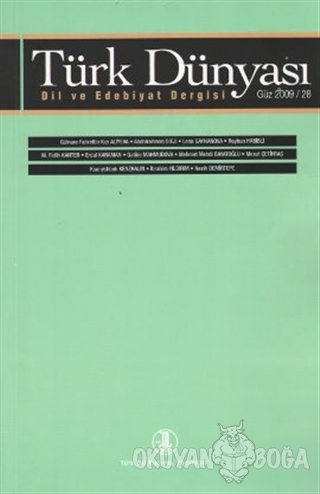 Türk Dünyası Dil ve Edebiyat Dergisi Sayı: 28